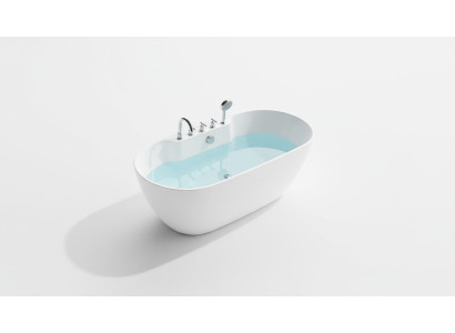 Freestanding oval bathtub bathroom acrylic bathtub tub white
