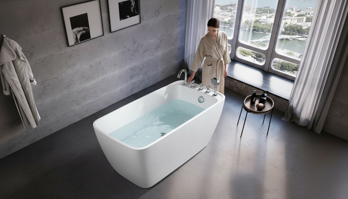 Wanne Bathroom Acrylic Bathtub White Freestanding Bathtub Contemporary