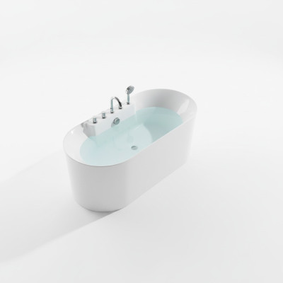 Freestanding Bathtub Bathroom Acrylic Bathtub Tub White Contemporary