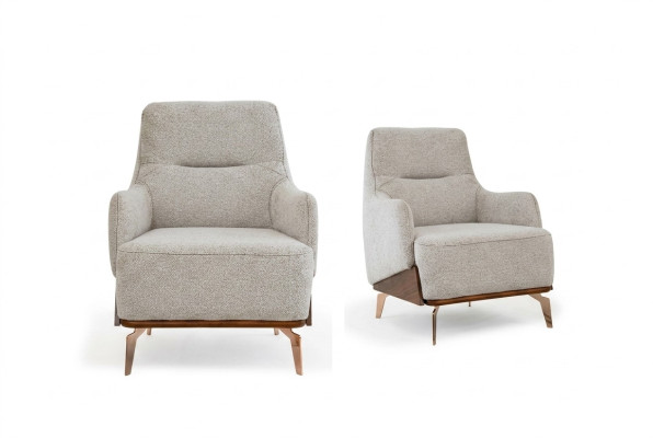 Luxurious wing chair exclusive armchair living room noble upholstered furniture