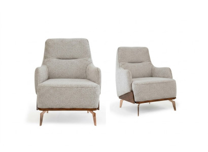 Luxurious wing chair exclusive armchair living room noble upholstered furniture