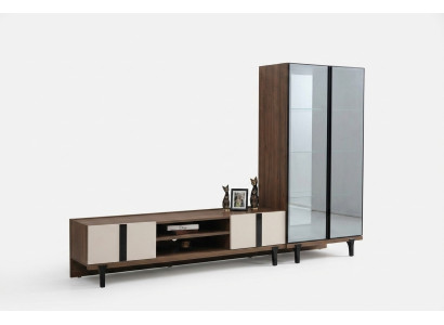Designer living room suite, elegant TV stand, luxurious lowboard, 2-piece set