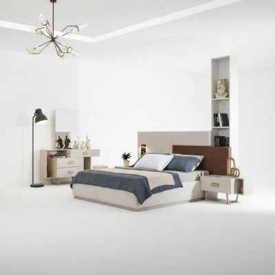 Complete bedroom furniture designer sleep bed modern dressing table