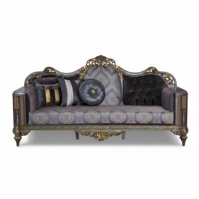 Classic-style sofa with Chesterfield design for the living room