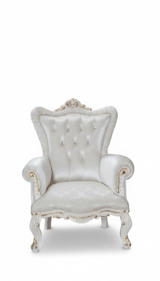 White armchair living room textile design Chesterfield Italian style