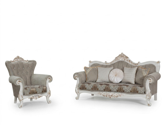 3-piece sofa set, coffee table, upholstered set, couches, Chesterfield.