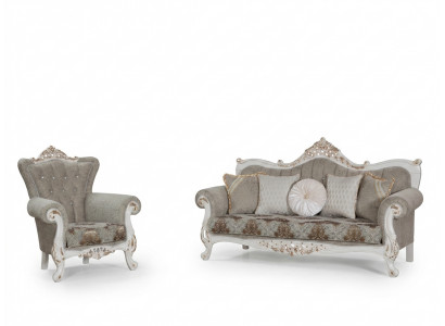 3-piece sofa set, coffee table, upholstered set, couches, Chesterfield.