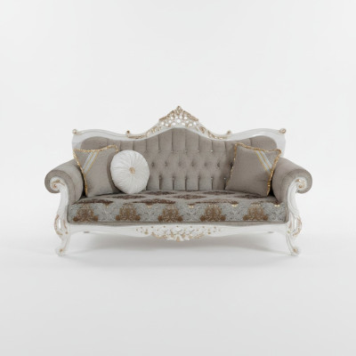 Classic sofa with Chesterfield design for the living area Gray living area