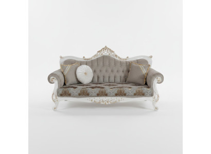 Classic sofa with Chesterfield design for the living area Gray living area