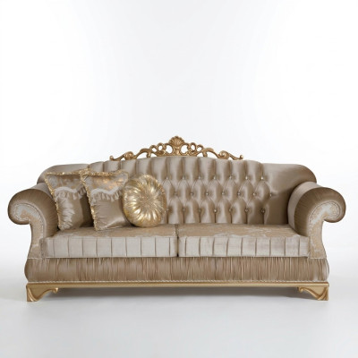 Comfortable sofa in a classic style with unique design and decoration