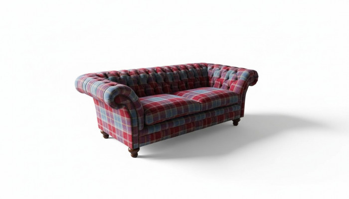 Chesterfield Modern 3-Seater Designer Sofa Luxury Upholstered Couch Fabric Textile New