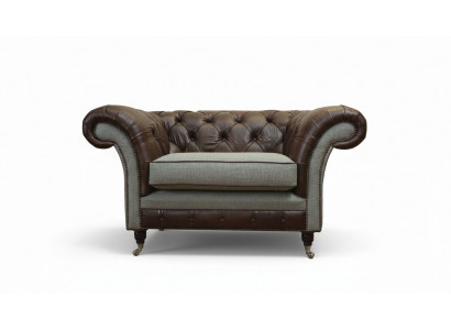 Chesterfield Wingback Armchair Gray Sofa Suite Armchair Couch Leather Sofa New