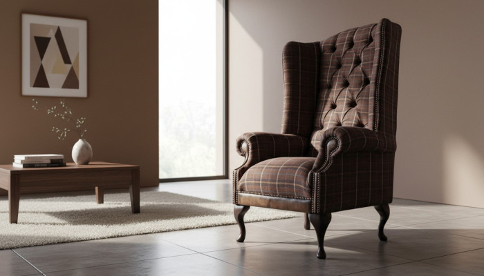 Chesterfield Design Sofa Armchair Couch Upholstered Wingback Chair 1 Seater New