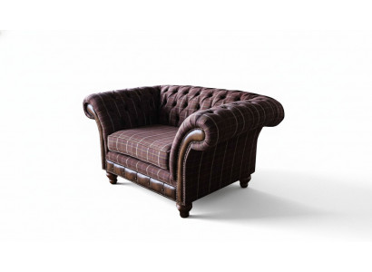 Chesterfield 1-seater couch upholstery seat fabric sofas luxury sofa