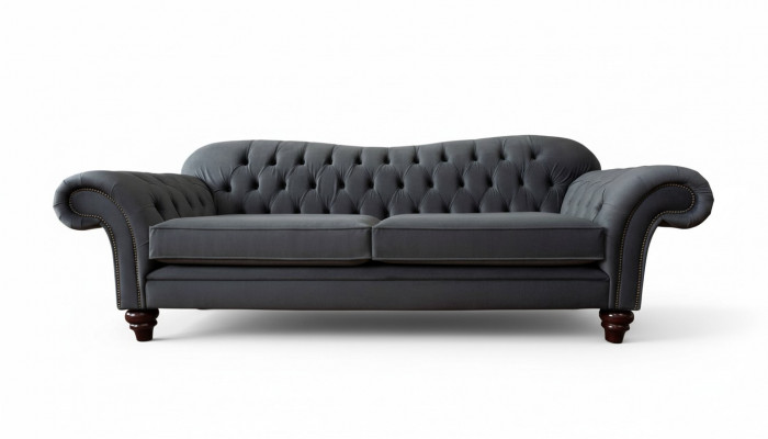 Chesterfield 3-seater textile design sofa couch upholstery couches luxury