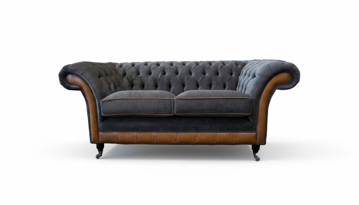 Chesterfield Luxury 2-Seater Couch Upholstered Sofa Two-Seater Leather Couches
