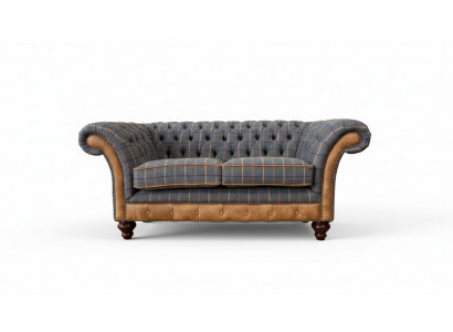 Chesterfield Sofa 2-Seater Design Couch Three-Seater Luxury Furniture Style Textile Sofas