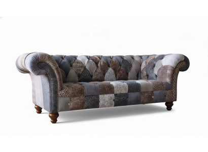 Three-seater sofa seat cushion Chesterfield fabric couch modern furniture new