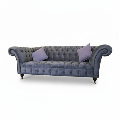 Sofa 3 Seat Chesterfield Upholstery Textile Fabric Couches Sofa Cushion New