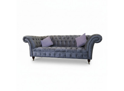 Sofa 3 Seat Chesterfield Upholstery Textile Fabric Couches Sofa Cushion New