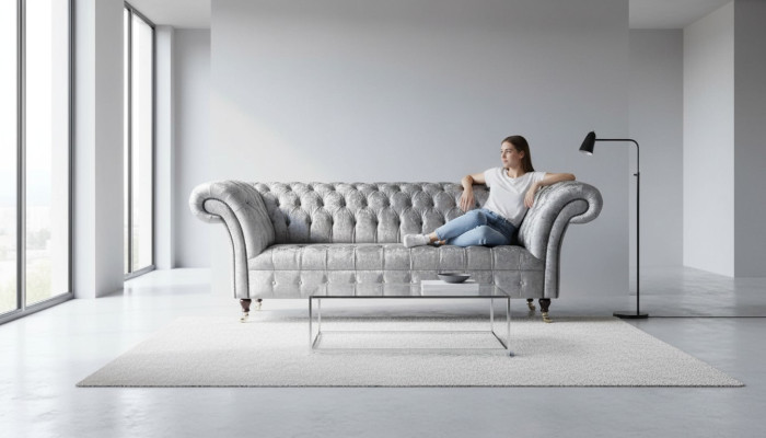 Design Chesterfield Sofa 3-Seater Couch Upholstered Sofas Living Room Large XXL