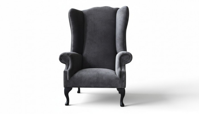 Wing chair design upholstered sofa couch Chesterfield textile furniture