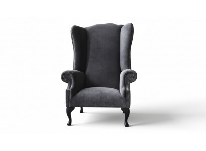 Wing chair design upholstered sofa couch Chesterfield textile furniture