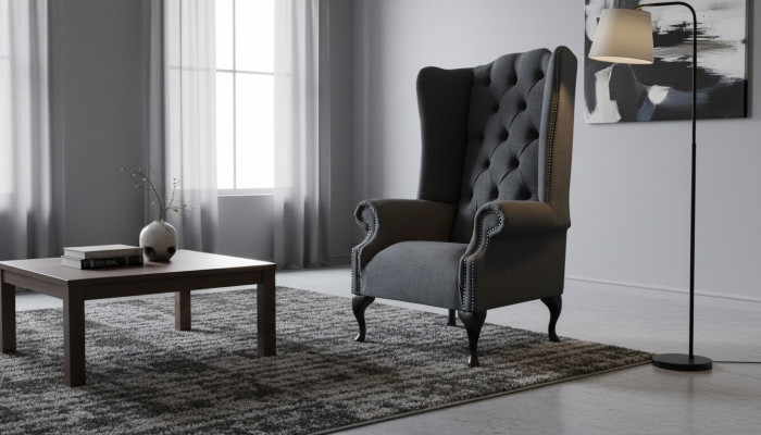 Armchair Single Seater Chesterfield Sofa Furniture Luxury Furniture Wing Chair New