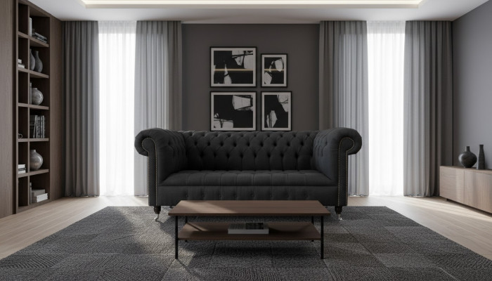 Sofa 3-seater couches Art Deco three-seater new textile luxury couch upholstery