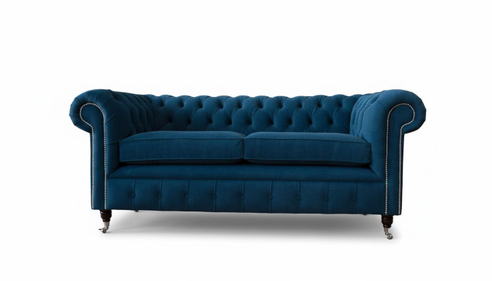 Sofa 3-seater Couch Chesterfield Upholstery Seat Fabric Textile Design New