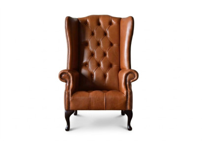Armchair Wingback Chair Chesterfield Luxury Seater Living Room Brown New