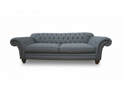 Sofa Luxury Textile Chesterfield Couch Sofas Upholstery 3 Seater Gray Design