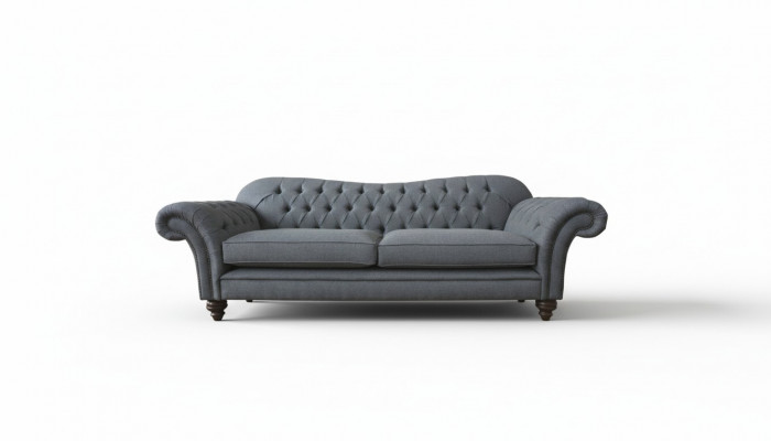 Modern sofa 3-seater luxury textile couch gray sofas upholstery fabric new
