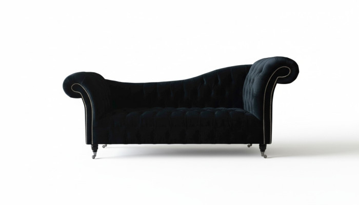 Sofa Luxury Textile Chesterfield Couch Upholstery 3-Seater Suite Blue Velvet