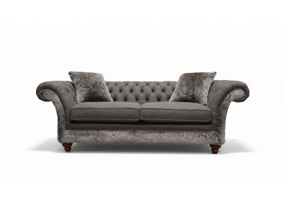 Chesterfield Sofa 3 Seater Upholstered Couch Classic Fabric Sofas Textile