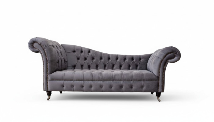 Chesterfield 3-Seater Designer Couch Sofa Upholstered Seat Fabric Luxury Sofas