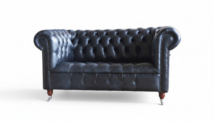 Classic design Chesterfield luxury upholstered sofa couch seat ensemble leather new
