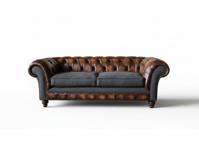 Chesterfield Design Luxury Upholstered Sofa Couch Seat Living Room Leather New