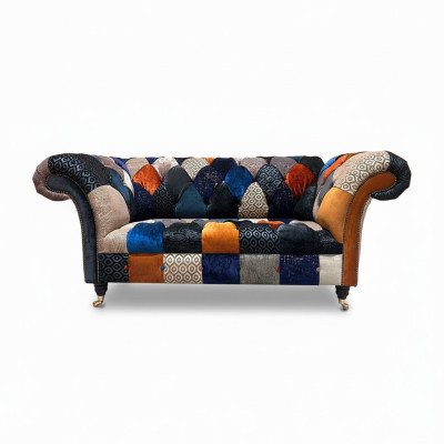 Sofa Seating Fabric Design Three-Seater Luxury Chesterfield Furniture Multicolored