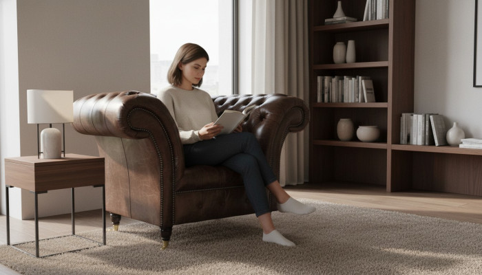Chesterfield Armchair Classic Design Living Room Upholstered Single Chair Style Furniture