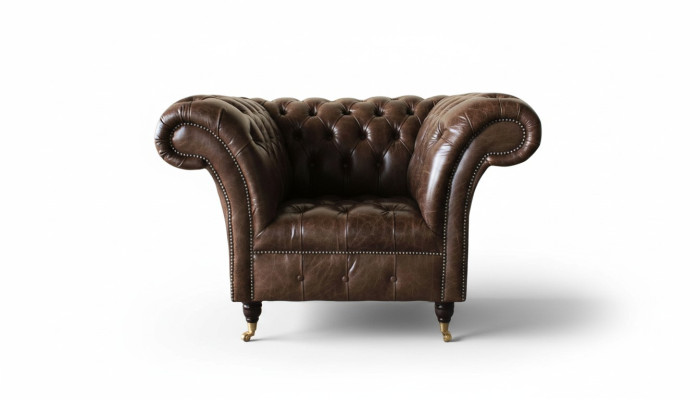 Chesterfield Armchair Classic Design Living Room Upholstered Single Chair Style Furniture