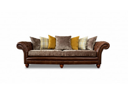Sofa Couch 3-Seater Design Couch Upholstery Fabric Classic Three-Seater New