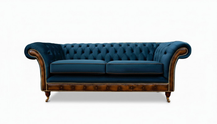 Design three-seater couch upholstered sofa Chesterfield room furniture seat