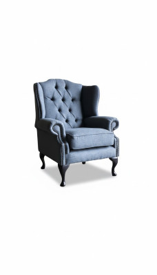 Armchair 1 Seat Textile Lounge Luxury Upholstered Wingback Armchair Single Seater Design 1