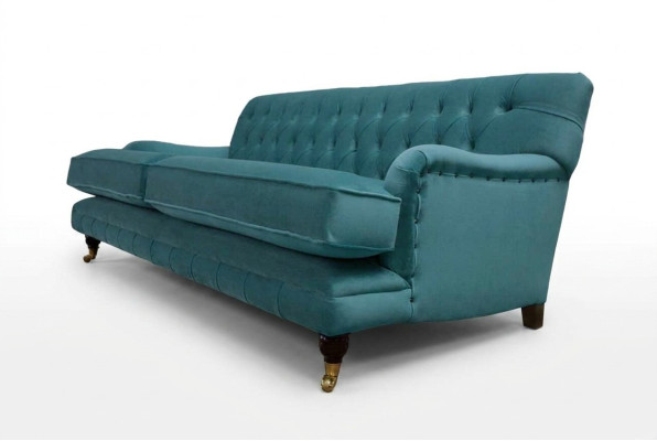 Sofa 3-seater fabric design couch upholstery sofas textile modern Chesterfield 1