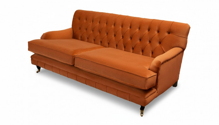Three-seater sofa 3-seat fabric Chesterfield modern design living room couch