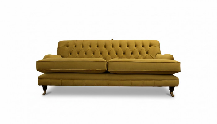 Chesterfield Sofa 3-seater Upholstered Fabric Couches Elegant Sofas