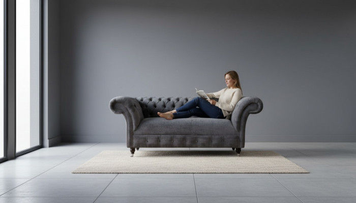 Chesterfield Couch Sofa 2 Seater Upholstered Fabric Design Luxury Sofas Textile