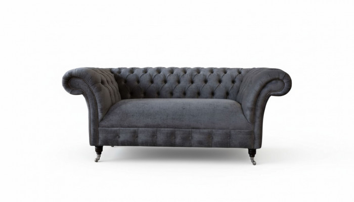 Chesterfield Couch Sofa 2 Seater Upholstered Fabric Design Luxury Sofas Textile