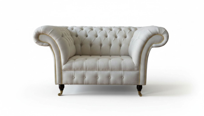 Sofa 1.5-Seater Couch Design Upholstery Modern Textile Fabric Couches New